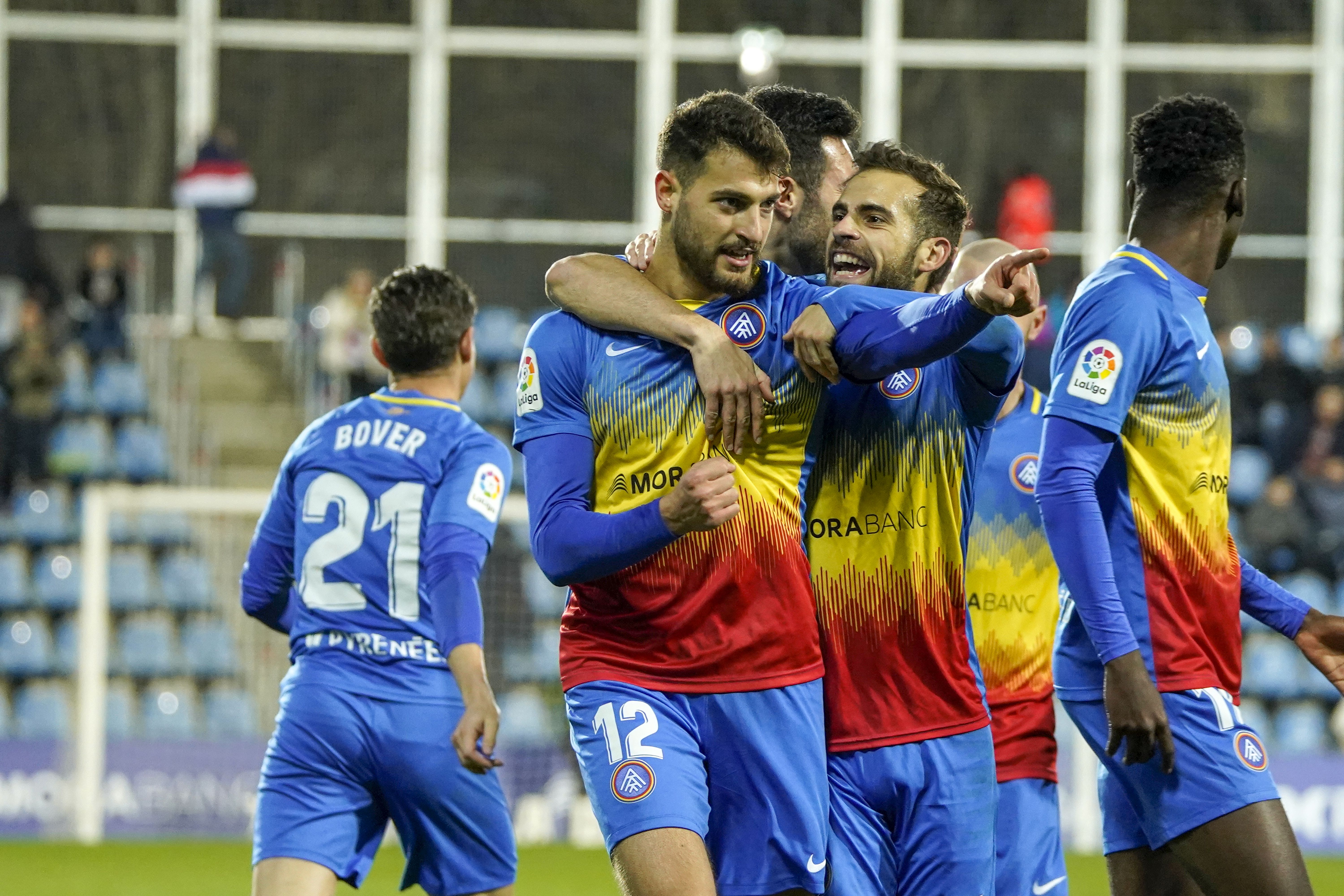 Celebració gol Bakis Andorra Oviedo