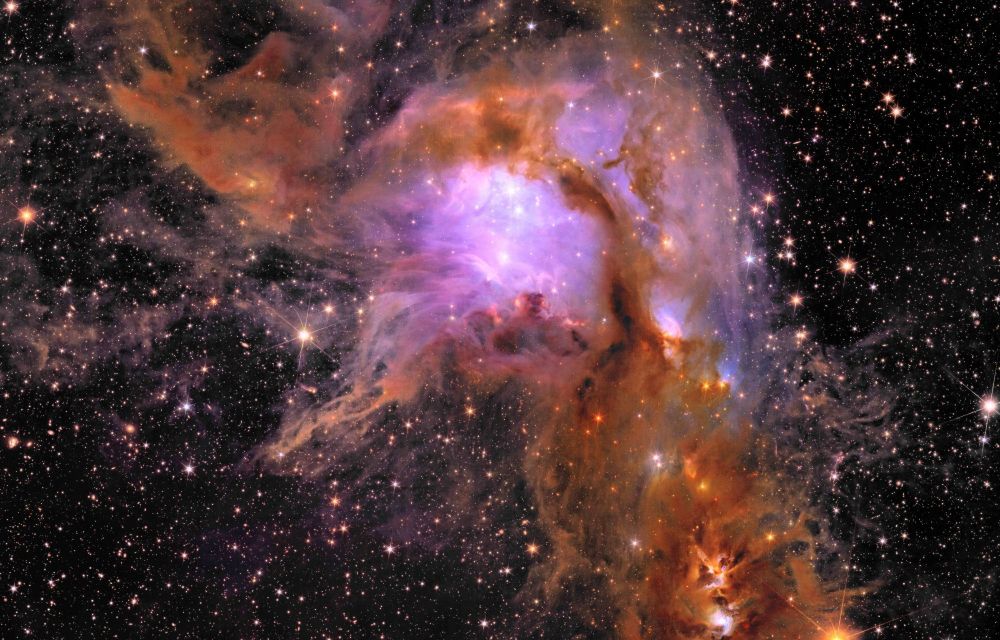 Vista de Messier 78 que combina imatges de les càmeres VIS i NISP