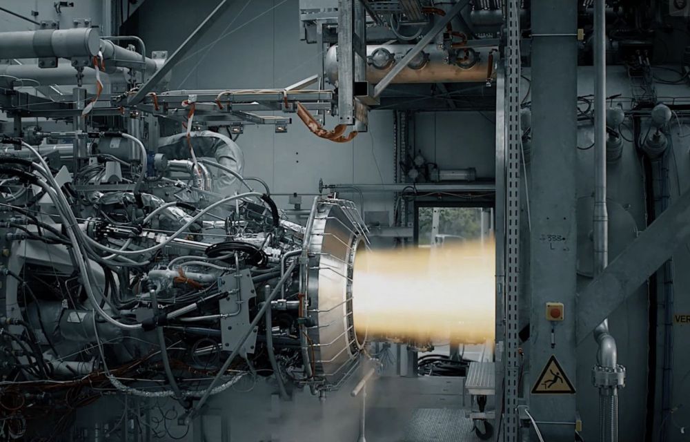 El nou propulsor Vinci durant les proves finals - Crèdit: ArianeGroup