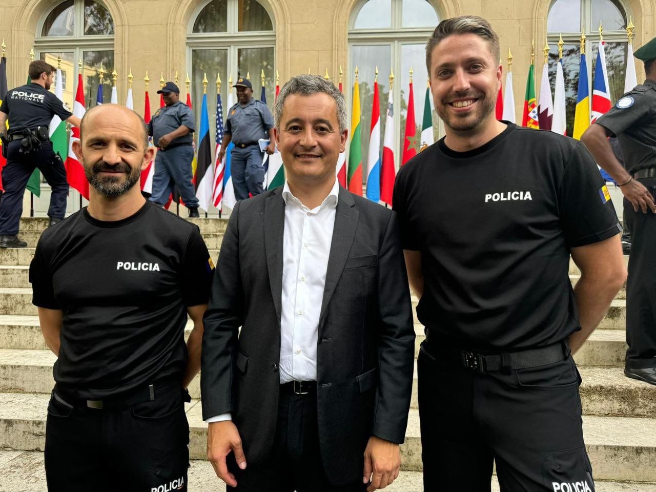 El ministre d’Interior francès, Gérald Darmanin, ha rebut efectius del TEDAX de la policia andorrana que s’han desplaçat a París per col·laborar en els Jocs Olímpics.