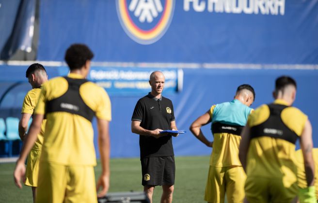 Boris Antón, preparant els últims compassos de l'entrenament.