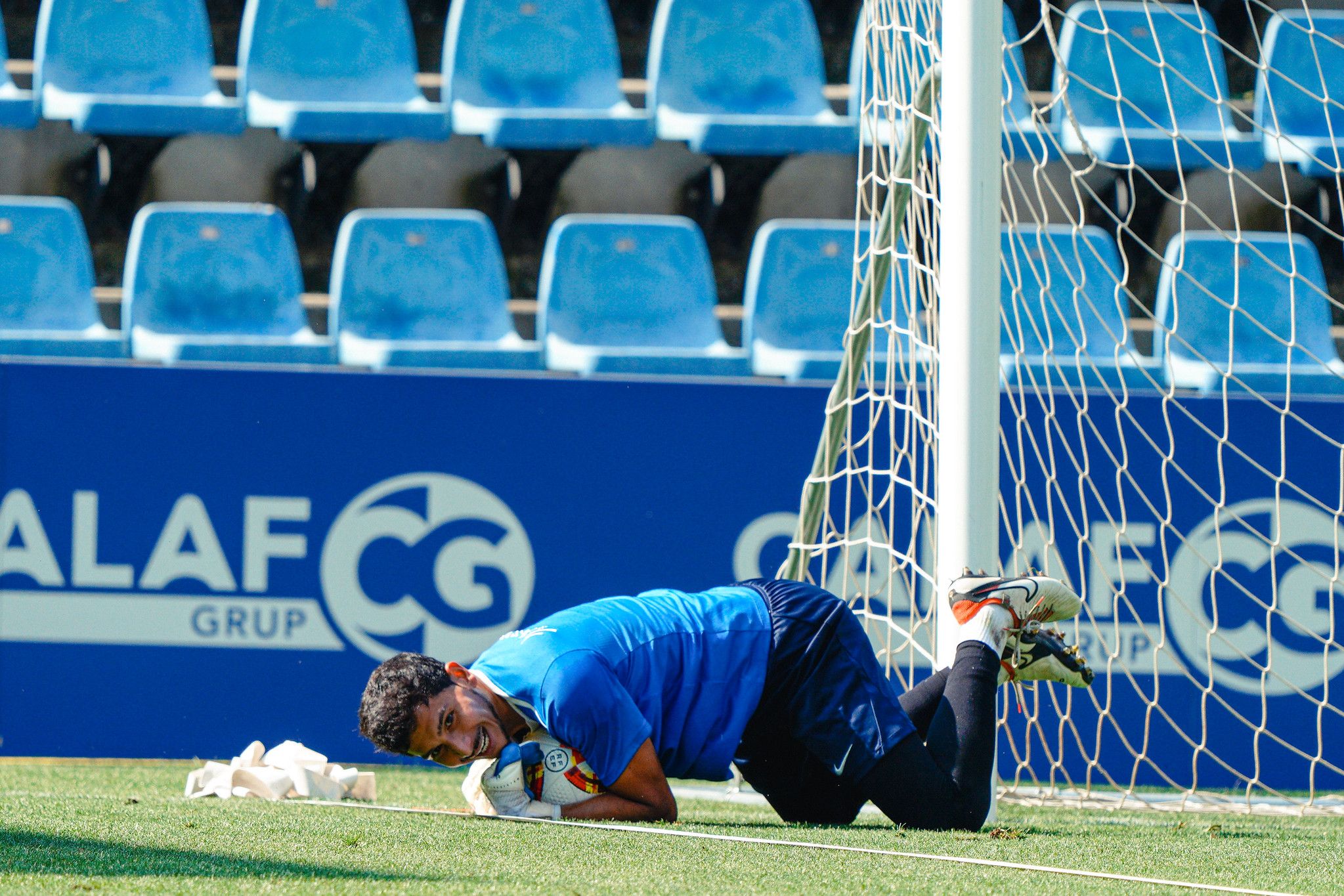 El porter argentí, durant aquesta pretemporada a l'Estadi Nacional.