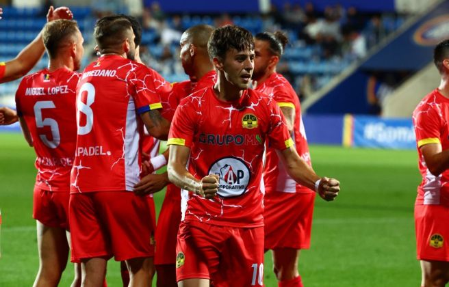 Oscar Fernández, l'autor del gol de la UE Santa Coloma.