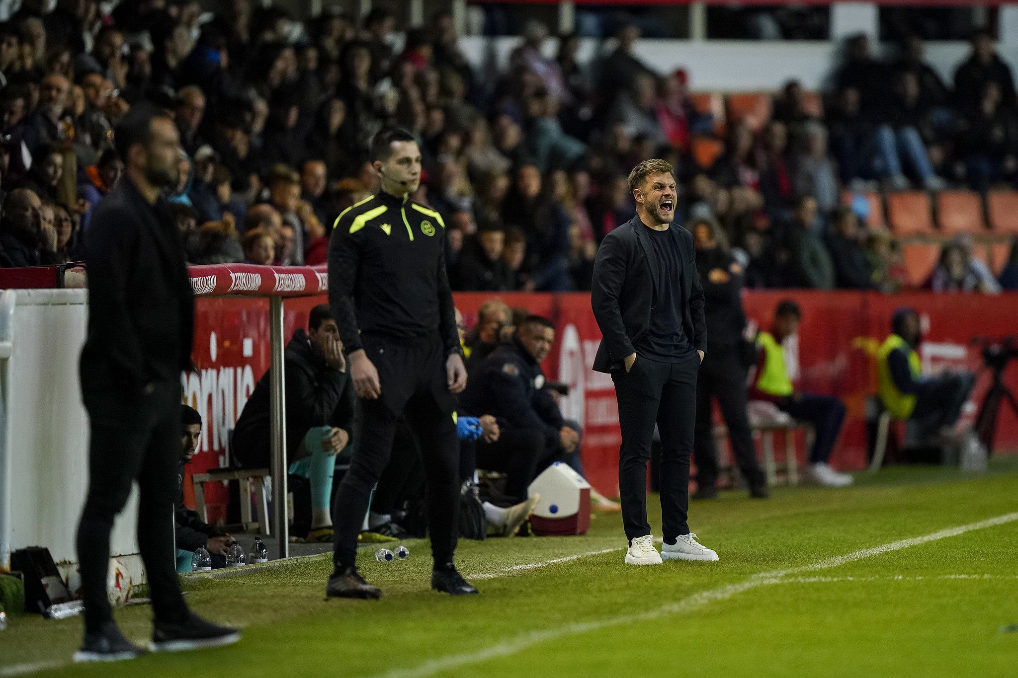 Ferran Costa, a la zona tècnica del Nou Estadi Costa Daurada de Tarragona.