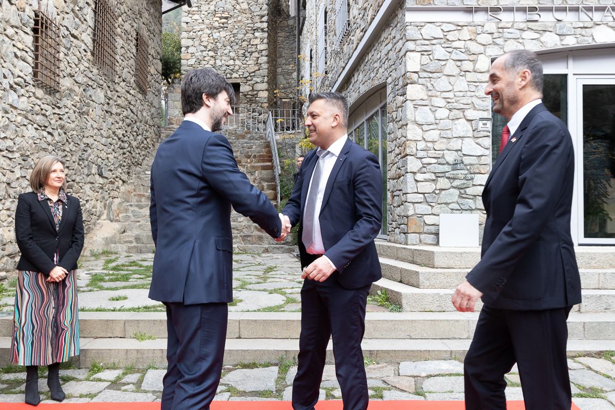 Ensenyat rep a la delegació monegasca a Casa de la Vall. 