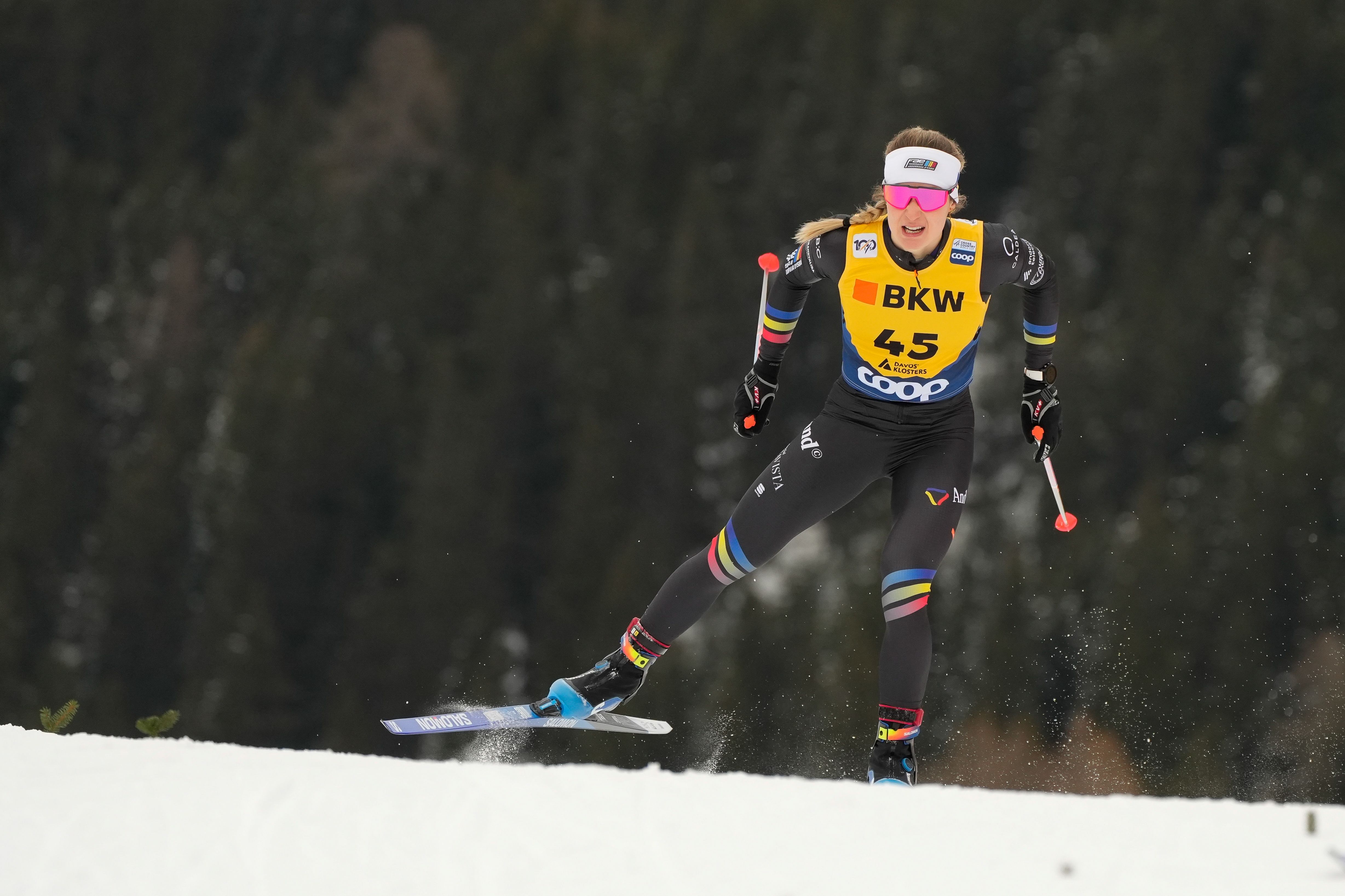 Gina del Rio, a l'sprint de la WC de Davos.