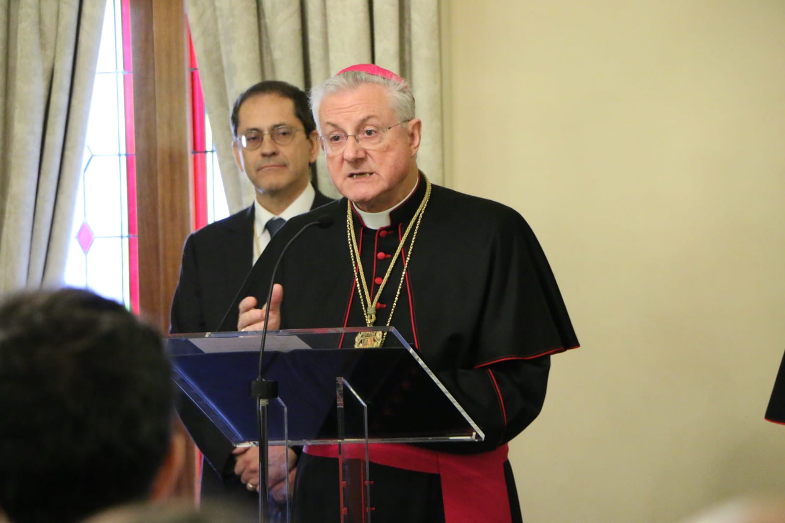 Joan Enric Vives ha fet la tradicional recepció de Nadal al Palau Episcopal.