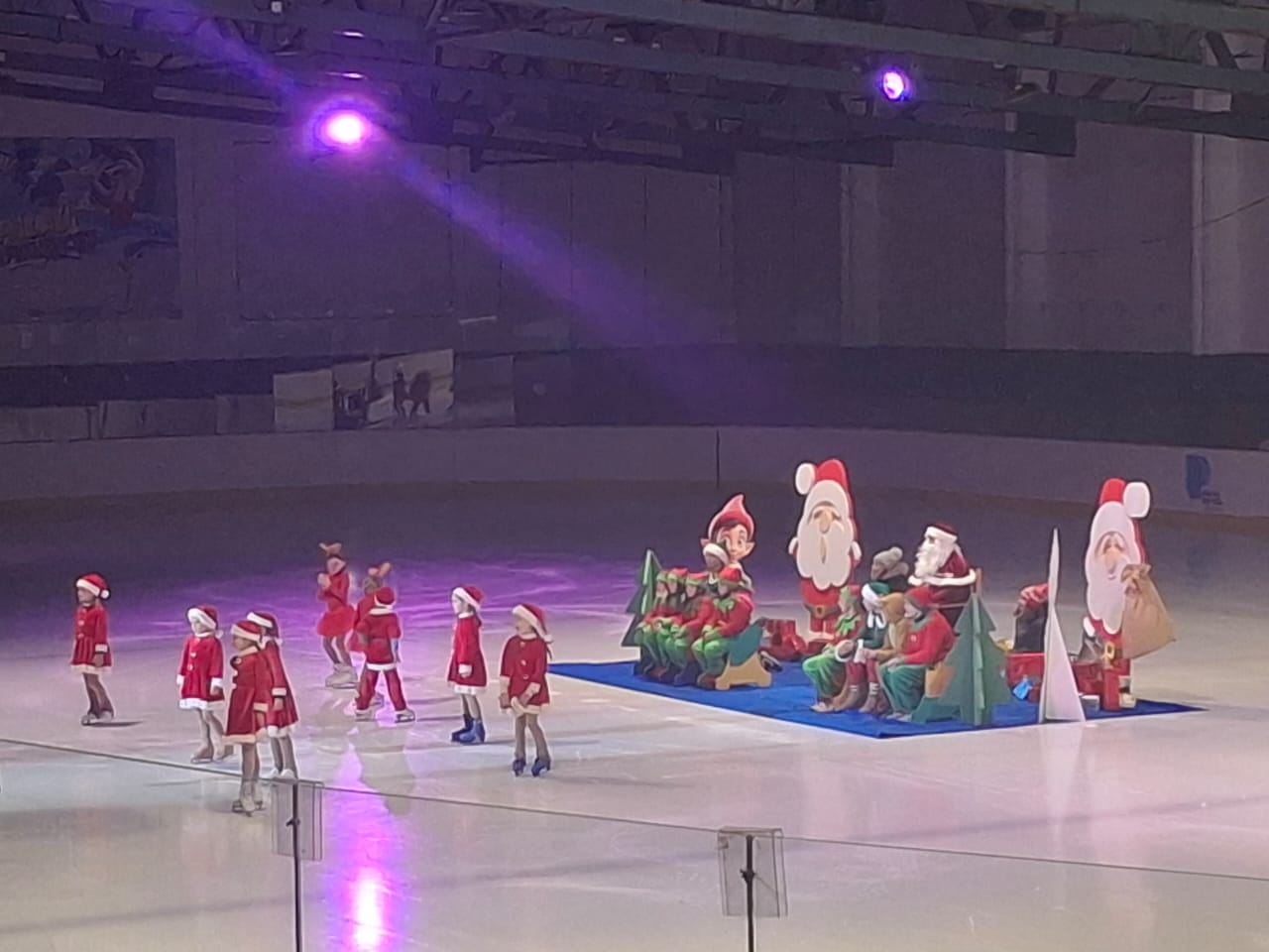 Un dels espectacles nadalencs, a la pista de gel del Palau.