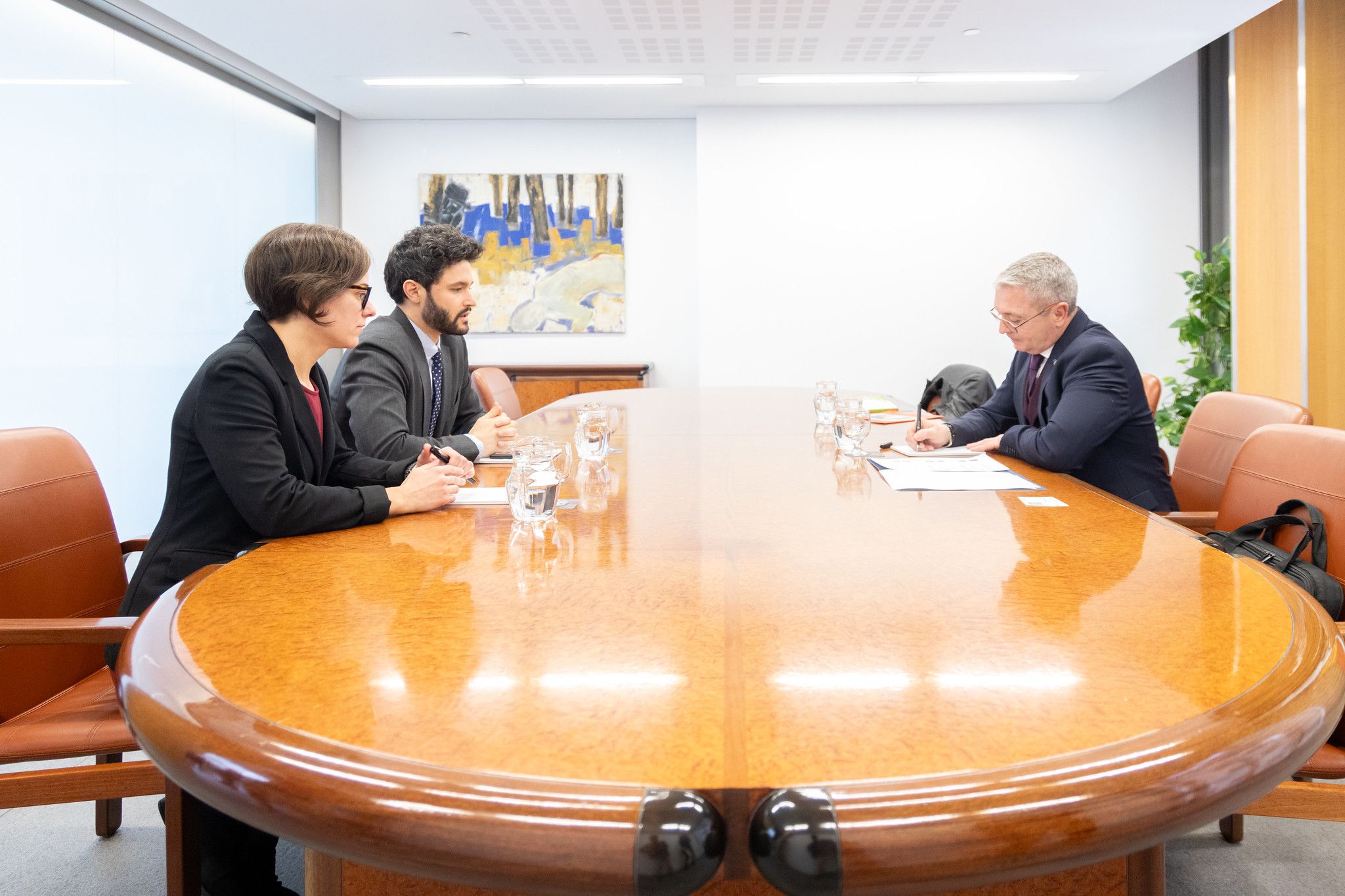 Núria Segués i Cerni Escalé, de Concòrdia, amb Faure.