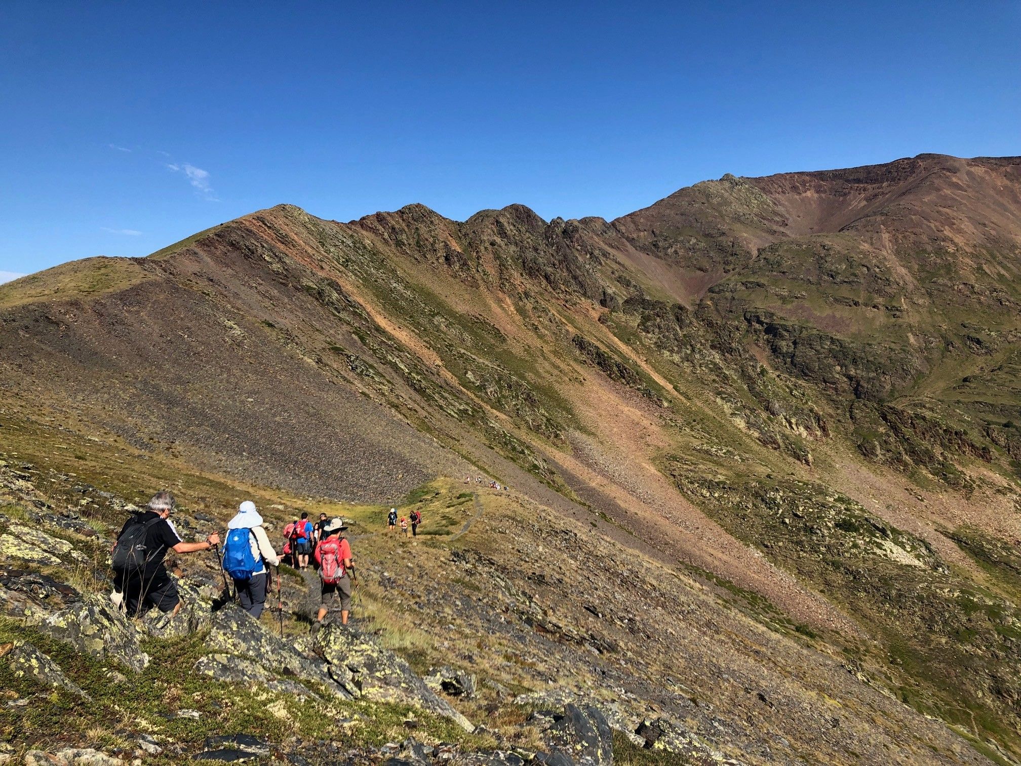 Excursionistes al Comapedrosa. Excursionistes al Comapedrosa.