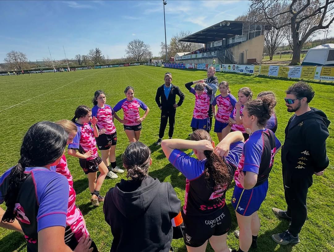 Les noies de l'AS Rugby del Lycée Comte de Foix, durant la fase final. Les noies de l'AS Rugby del Lycée Comte de Foix, durant la fase final.