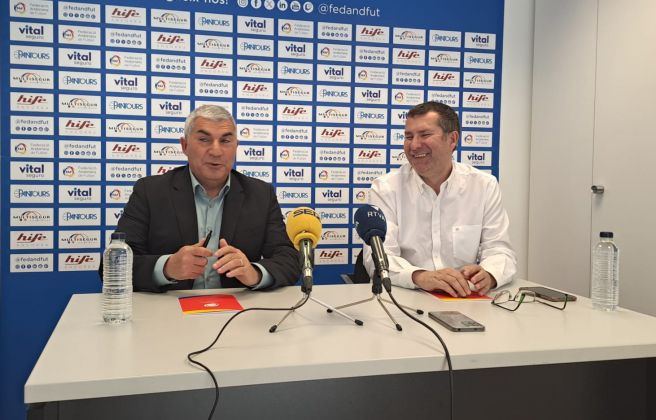 Félix Álvarez i David Rodrigo, durant la roda de premsa. Félix Álvarez i David Rodrigo, durant la roda de premsa.