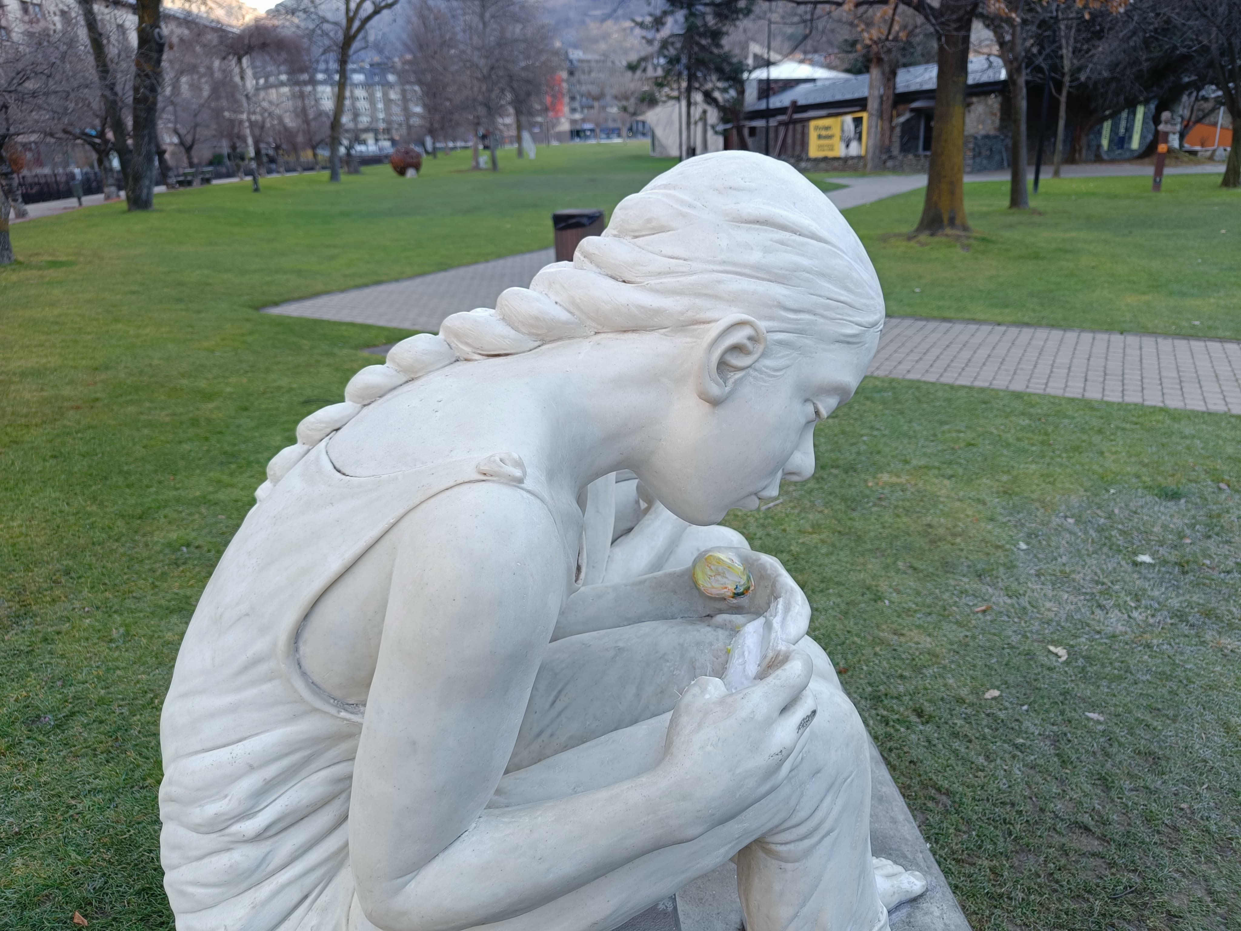 L'escultura 'Mira' malmesa el passat mes de gener. // M. P. L'escultura 'Mira' malmesa el passat mes de gener. // M. P.